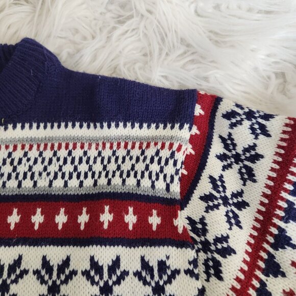 VTG‎ Christopher Rand Men's XL Acrylic Knit Ski Sweater Fairy Isle Birds Eye - Picture 9 of 16
